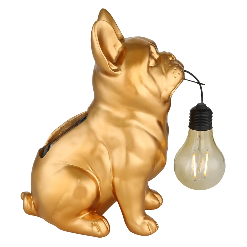 Globo - LED saulės šviestuvas LED/3V IP44 300 mAh auksinis šuo