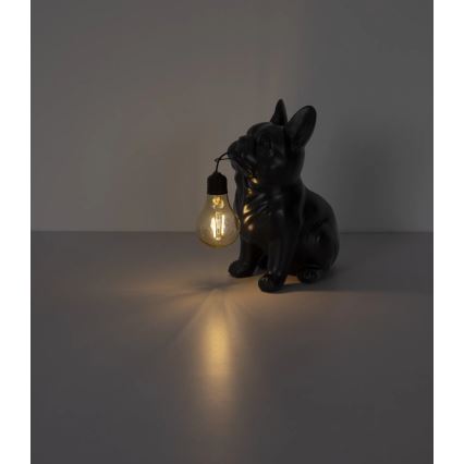 Globo - LED saulės šviestuvas LED/3V IP44 300 mAh juodas šuo