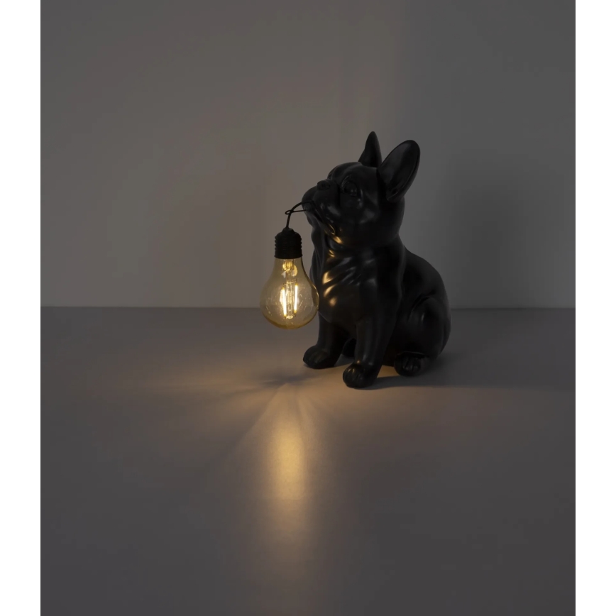 Globo - LED saulės šviestuvas LED/3V IP44 300 mAh juodas šuo