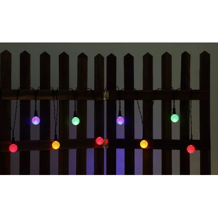 Globo - LED RGB Saulės grandinė 20xLED/0,06W/3V 770 cm IP44
