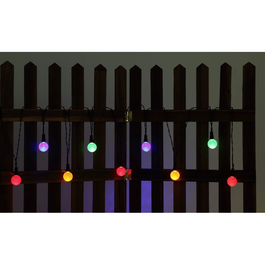 Globo - LED RGB Saulės grandinė 20xLED/0,06W/3V 770 cm IP44