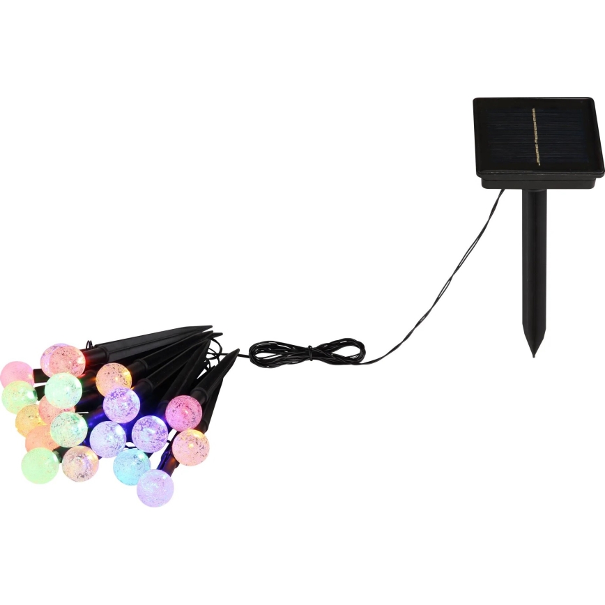 Globo - LED RGB Saulės grandinė 20xLED/0,06W/3V 770 cm IP44