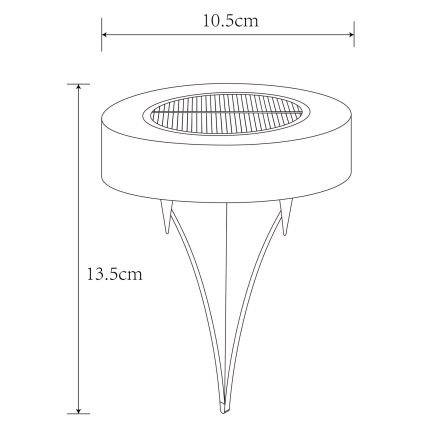 Globo - RINKINYS 2x LED Saulės energijos šviestuvas LED/0,8W/3V 3200K IP44