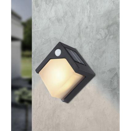 Globo - LED Saulės energijos šviestuvas su jutikliu LED/0,48W/3V IP44 600 mAh