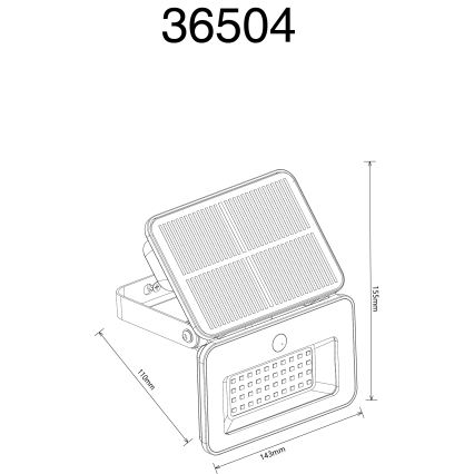 Globo - LED reguliuojamas saulės šviestuvas su jutikliu LED/8W/5V 3000/4000/6500K IP65 2200 mAh