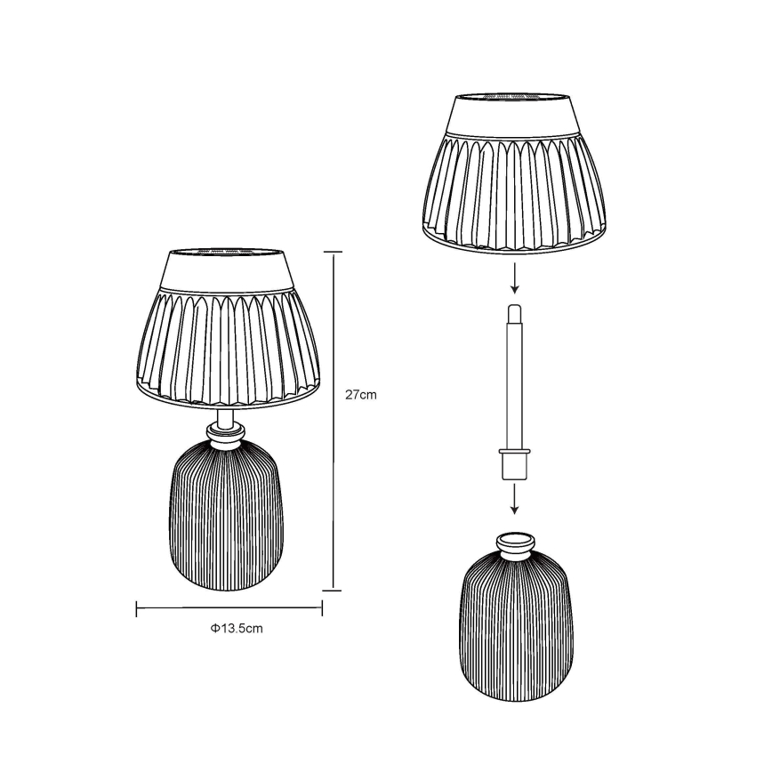 Globo - LED šviestuvas, įkraunamas saulės energija 10xLED/0,06W/3V IP44
