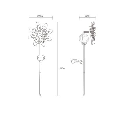 Globo - LED Saulės dekoracija LED/0,02W/3V IP44