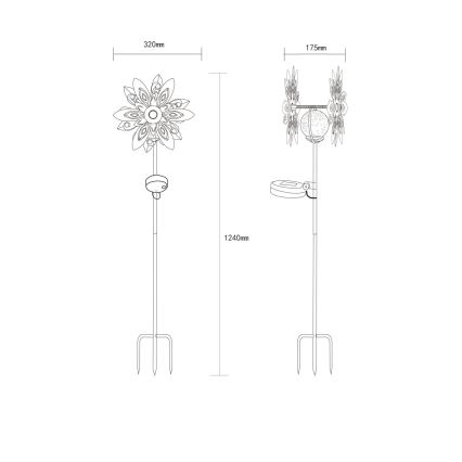 Globo - LED Saulės dekoracija LED/0,02W/3V IP44