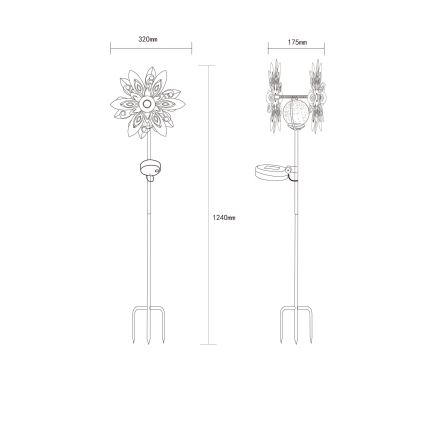 Globo - LED Saulės dekoracija LED/0,02W/3V IP44