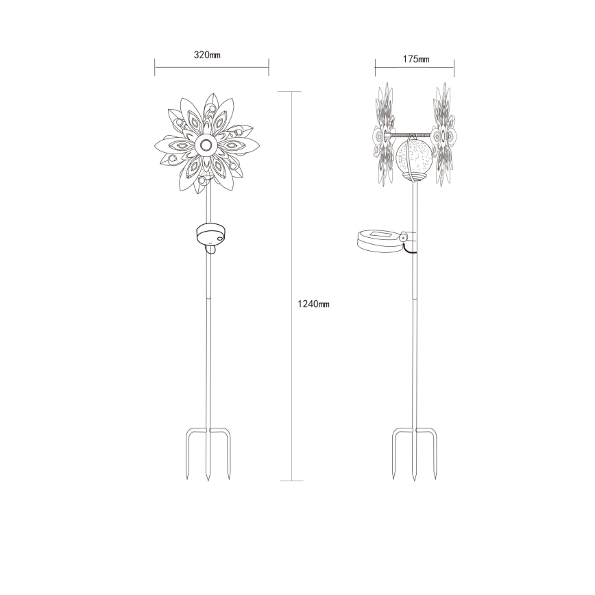 Globo - LED Saulės dekoracija LED/0,02W/3V IP44