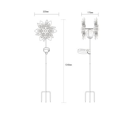 Globo - LED Saulės dekoracija LED/0,02W/3V IP44