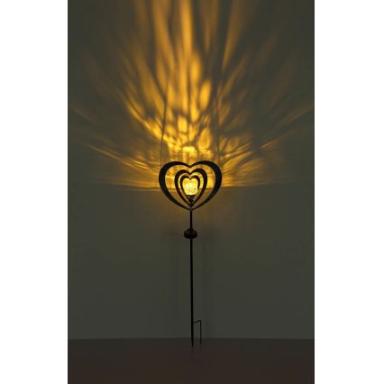 Globo - LED saulės šviestuvas LED/3V IP44 300 mAh sidabrinė širdis