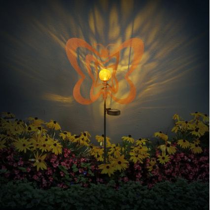 Globo - saulės LED šviestuvas LED/3V IP44 300 mAh rūdžių spalvos drugelis