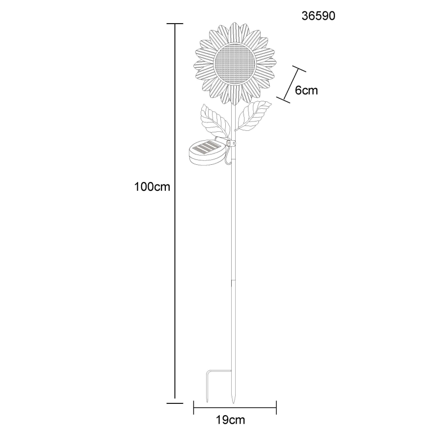 Globo - LED saulės šviestuvas 200xLED/3V IP44 600 mAh gėlė