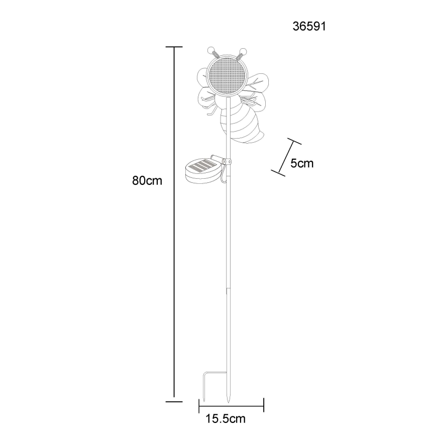 Globo - LED saulės šviestuvas 200xLED/3V IP44 600 mAh bitė