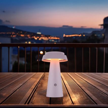 Globo - LED šviesos reguliavimas saulės jutiklinė lempa LED/4W/3,7W IP54 rausva