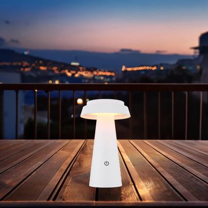 Globo - LED šviesos reguliavimas saulės jutiklinė lempa LED/4W/3,7W IP54 balta