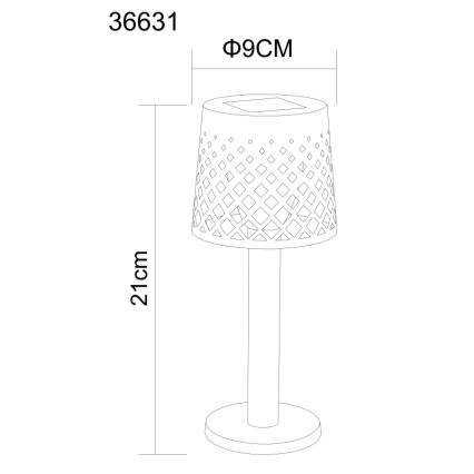 Globo - LED apšvietimas, įkraunamas saulės energija LED/0,06W/3,2V 3000K IP44 juoda