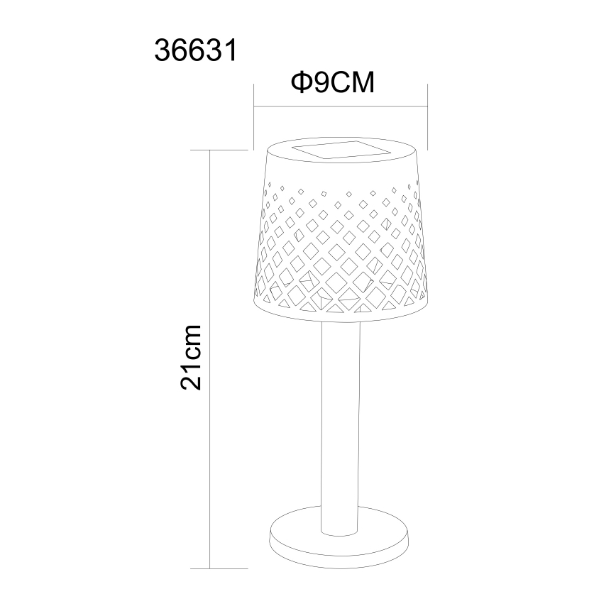 Globo - LED apšvietimas, įkraunamas saulės energija LED/0,06W/3,2V 3000K IP44 juoda