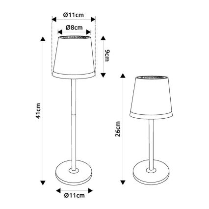 Globo - LED apšvietimas, įkraunamas saulės energija LED/0,6W/3V 3000K IP44 auksas