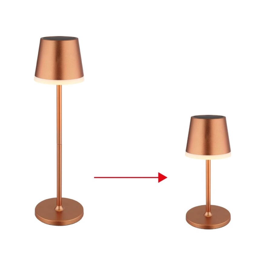 Globo - LED apšvietimas, įkraunamas saulės energija LED/0,6W/3V 3000K IP44 varis