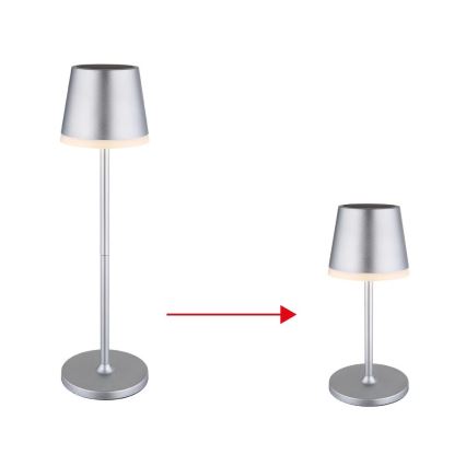 Globo - LED apšvietimas, įkraunamas saulės energija LED/0,6W/3V 3000K IP44 matinis chromas