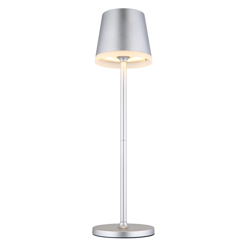 Globo - LED apšvietimas, įkraunamas saulės energija LED/0,6W/3V 3000K IP44 matinis chromas