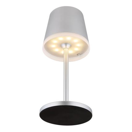 Globo - LED apšvietimas, įkraunamas saulės energija LED/0,6W/3V 3000K IP44 matinis chromas