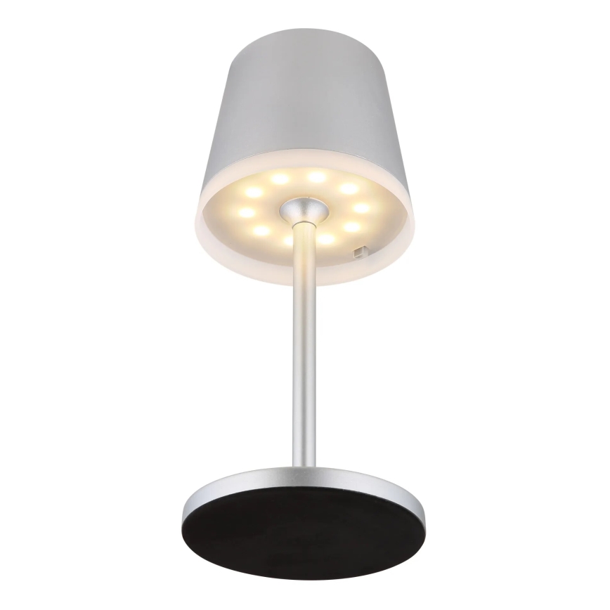 Globo - LED apšvietimas, įkraunamas saulės energija LED/0,6W/3V 3000K IP44 matinis chromas