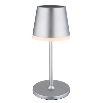 Globo - LED apšvietimas, įkraunamas saulės energija LED/0,6W/3V 3000K IP44 matinis chromas
