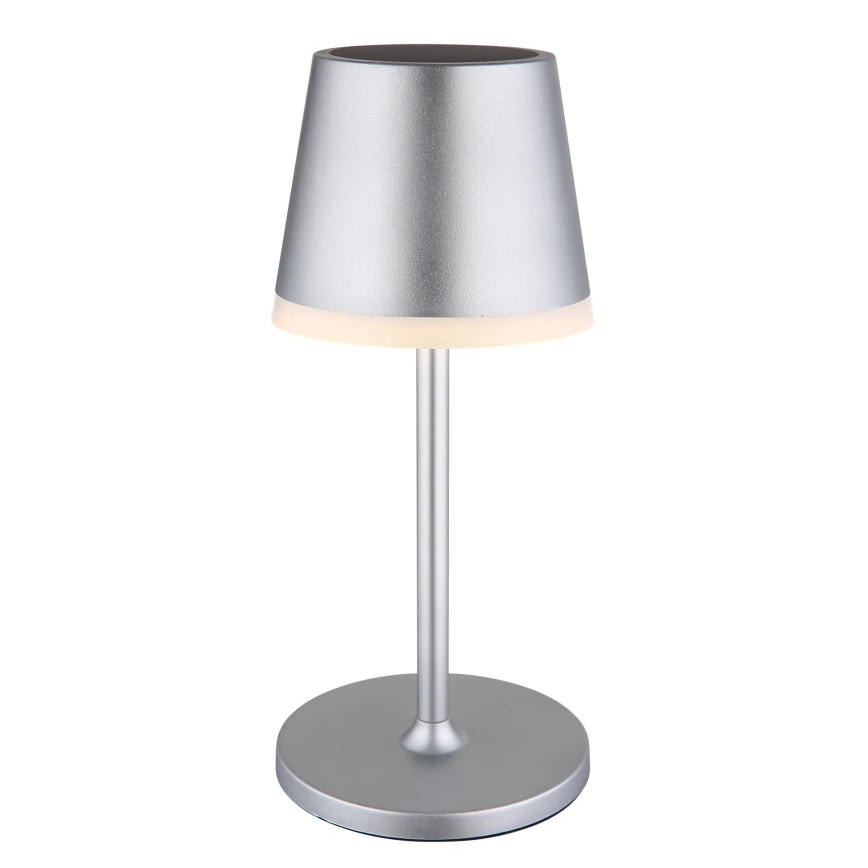 Globo - LED apšvietimas, įkraunamas saulės energija LED/0,6W/3V 3000K IP44 matinis chromas
