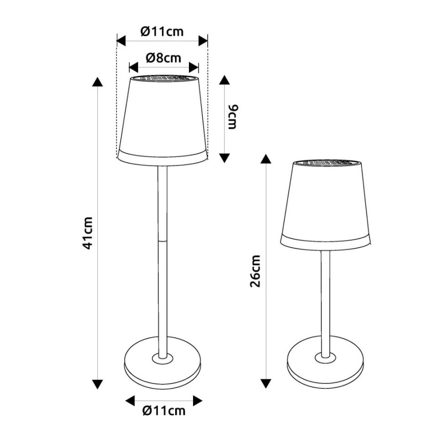 Globo - LED apšvietimas, įkraunamas saulės energija LED/0,6W/3V 3000K IP44 matinis chromas