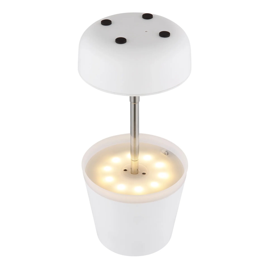 Globo - LED šviestuvas, įkraunamas saulės energija 10xLED/0,06W/3V IP44 balta