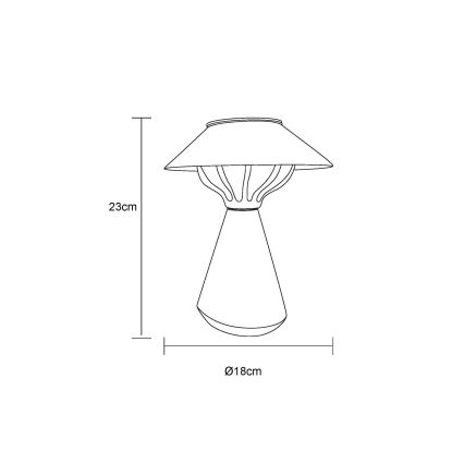 Globo - LED šviestuvas, įkraunamas saulės energija 10xLED/0,06W/1,2V IP44 ruda