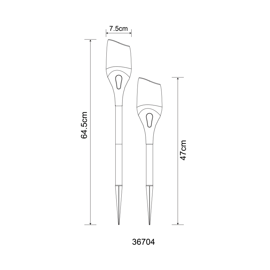 Globo - LED apšvietimas, įkraunamas saulės energija LED/2,4W/3V 1600K IP44