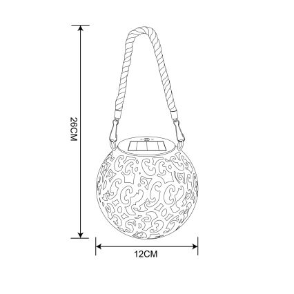 Globo - LED apšvietimas, įkraunamas saulės energija LED/0,06W/3,2V IP44