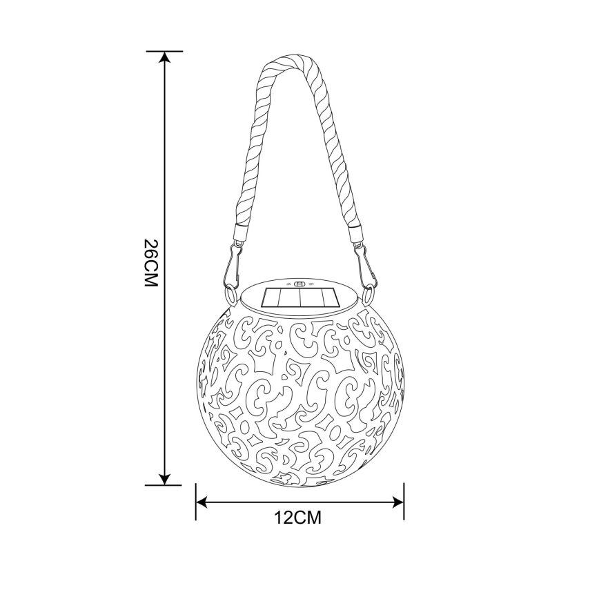 Globo - LED apšvietimas, įkraunamas saulės energija LED/0,06W/3,2V IP44