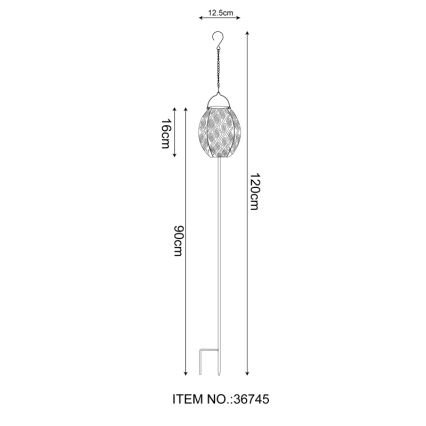 Globo - LED apšvietimas, įkraunamas saulės energija 3in1 LED/0,06W/3,2V 3000K IP44