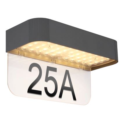 Globo - LED saulės namo numeris LED/6W/3,7V IP54 1800 mAh