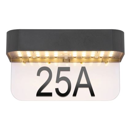 Globo - LED saulės namo numeris LED/6W/3,7V IP54 1800 mAh
