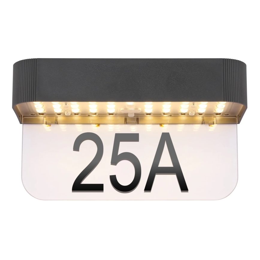 Globo - LED saulės namo numeris LED/6W/3,7V IP54 1800 mAh