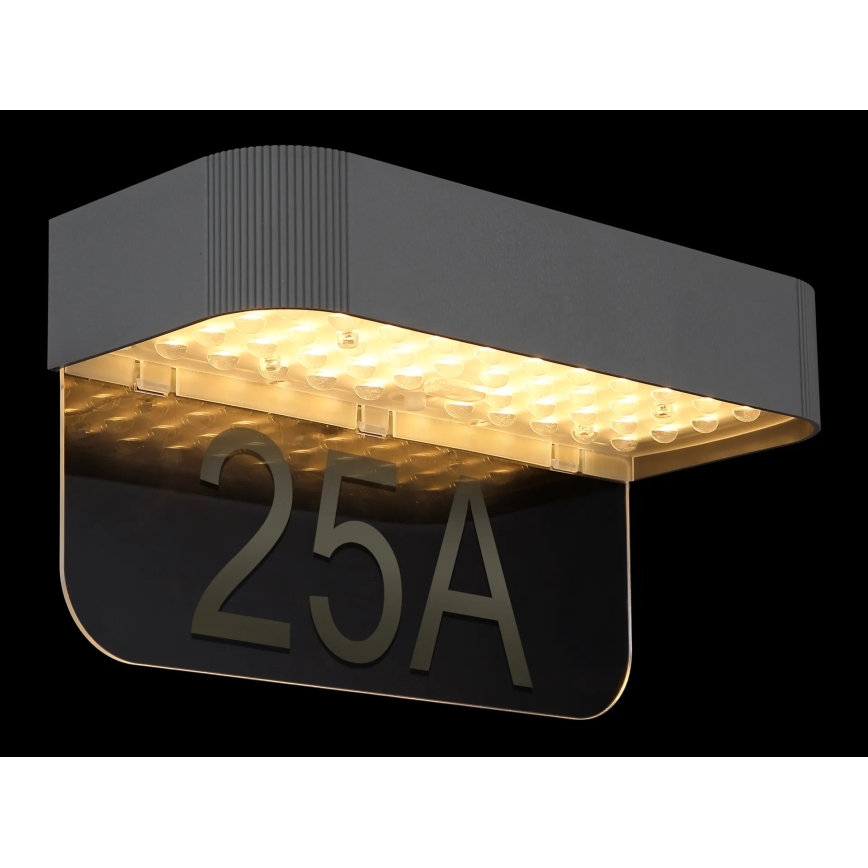 Globo - LED saulės namo numeris LED/6W/3,7V IP54 1800 mAh