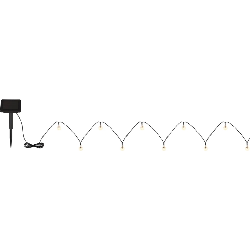 Globo - LED grandinė, įkraunama saulės šviesa 20xLED/0,06W/3,2V 285 cm IP44 600 mAh