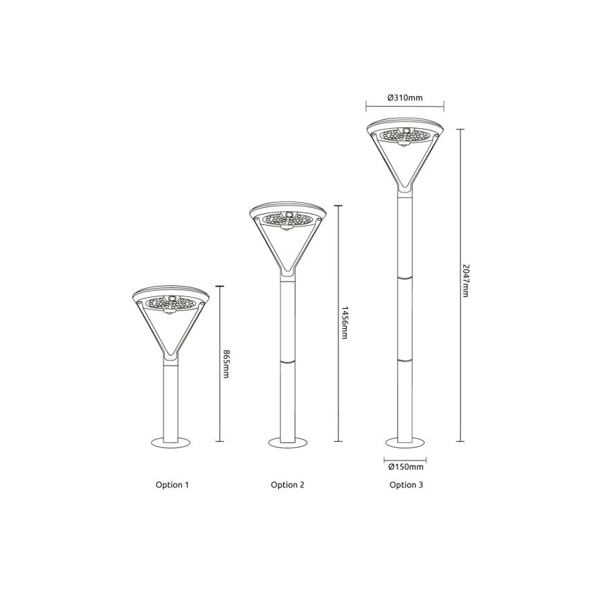 Globo - LED saulės šviestuvas LED/18W/3,7V 8000 mAh IP54