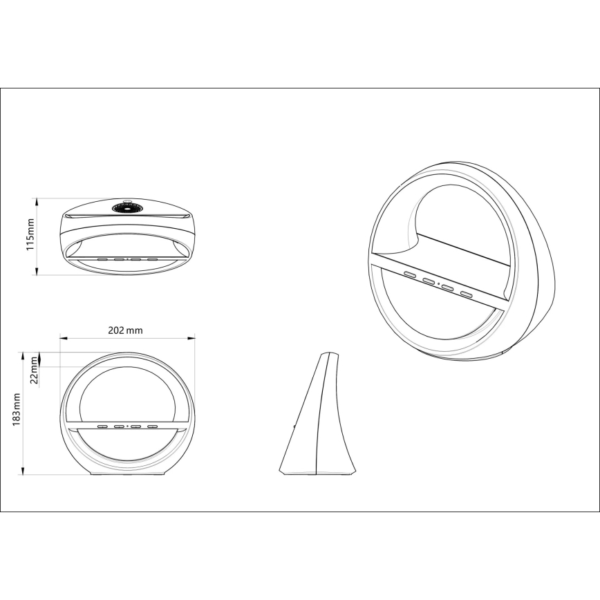 Globo - LED RGB jutiklinė įkraunama stalinė lempa su garsiakalbiu LED/3,5W/5V 1800 mAh