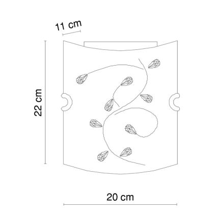 Globo 40404W - Sieninis šviestuvas BURGUNDY 1xE27/60W/230V