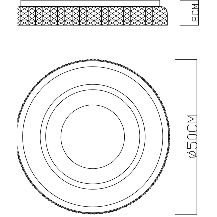 Globo - LED Pritemdomas lubinis šviestuvas LED/52W/230V 2700-6000K + nuotolinio valdymo pultas