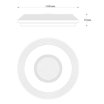 Globo - LED Pritemdomas lubinis šviestuvas LED/24W/230V 2700-6500K + nuotolinio valdymo pultas