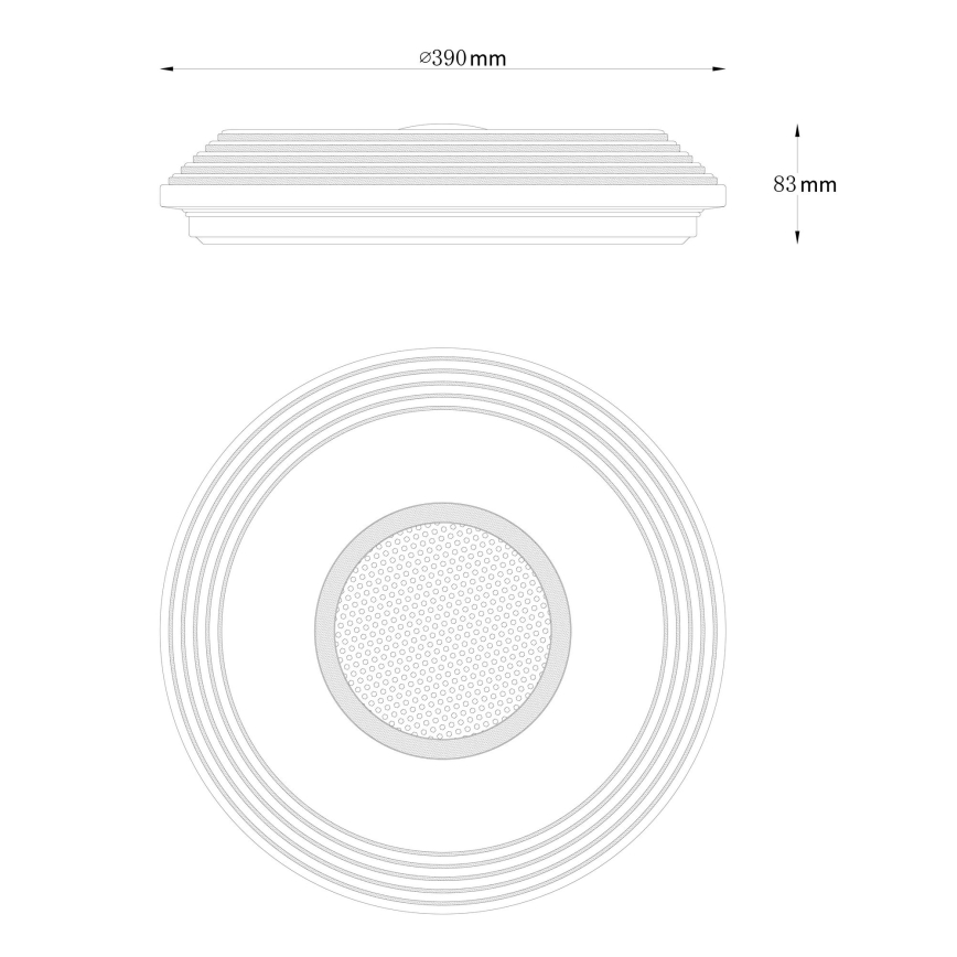 Globo - LED Pritemdomas lubinis šviestuvas LED/24W/230V 2700-6500K + nuotolinio valdymo pultas