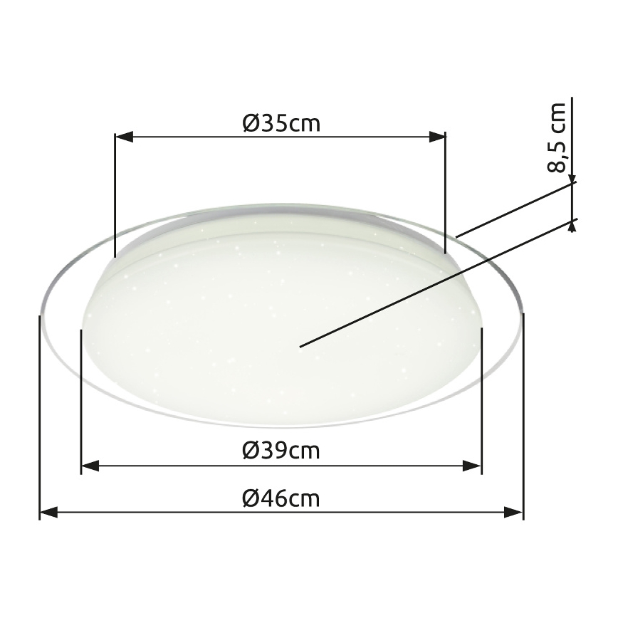 Globo - LED Pritemdomas lubinis šviestuvas LED/30W/230V 3000-6500K + nuotolinio valdymo pultas